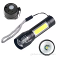 Usb Rechargeable Torch 3W Mini Lamp Flashlight Zoomable Plastic Light Manufactory